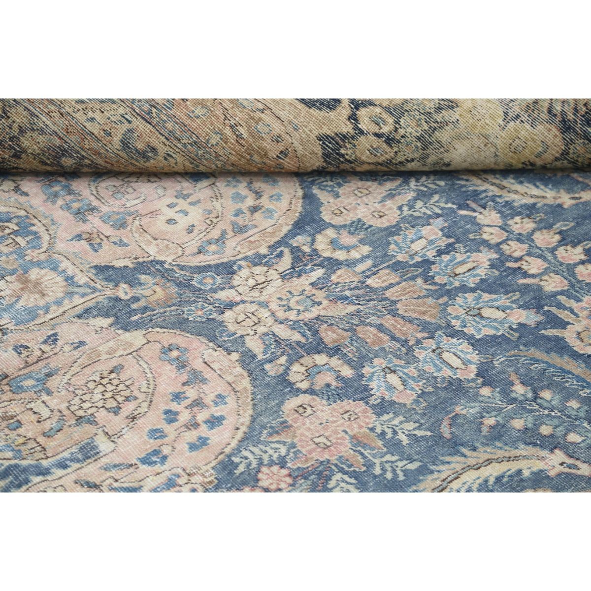 Vintage 12x15 Handmade Double Knotted Washable Wool Rug - Soft Hues