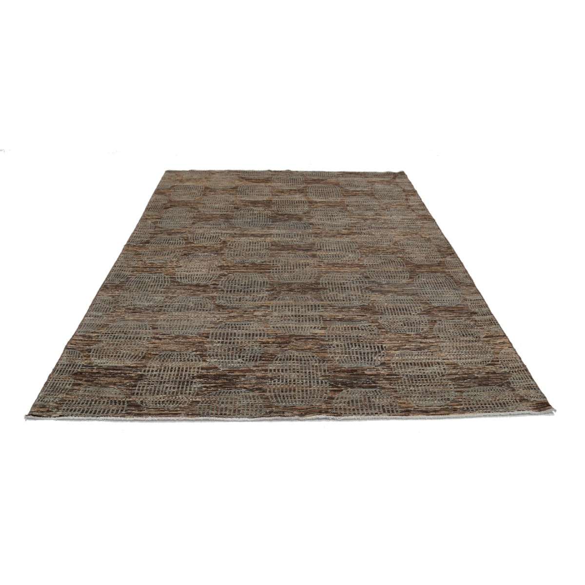 Modcar 7x8 Handmade Double Knotted Washable Wool Rug - Colorful