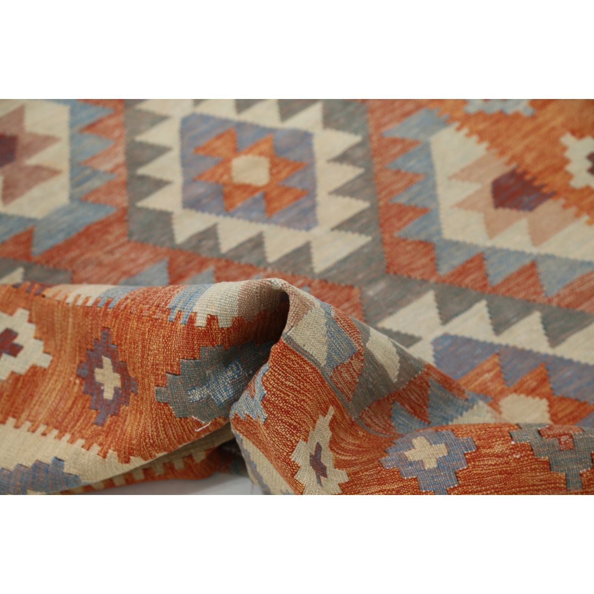 Kafkaas 5x7 Hand Woven Washable Wool Rug - Colorful
