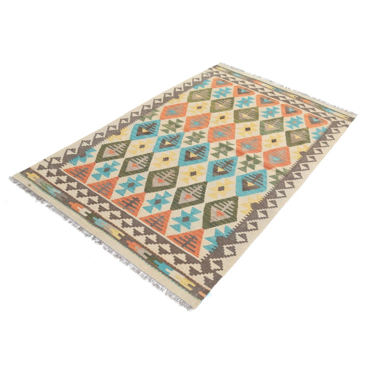 Maimana 4x6 Hand Woven Washable Wool Rug - Colorful