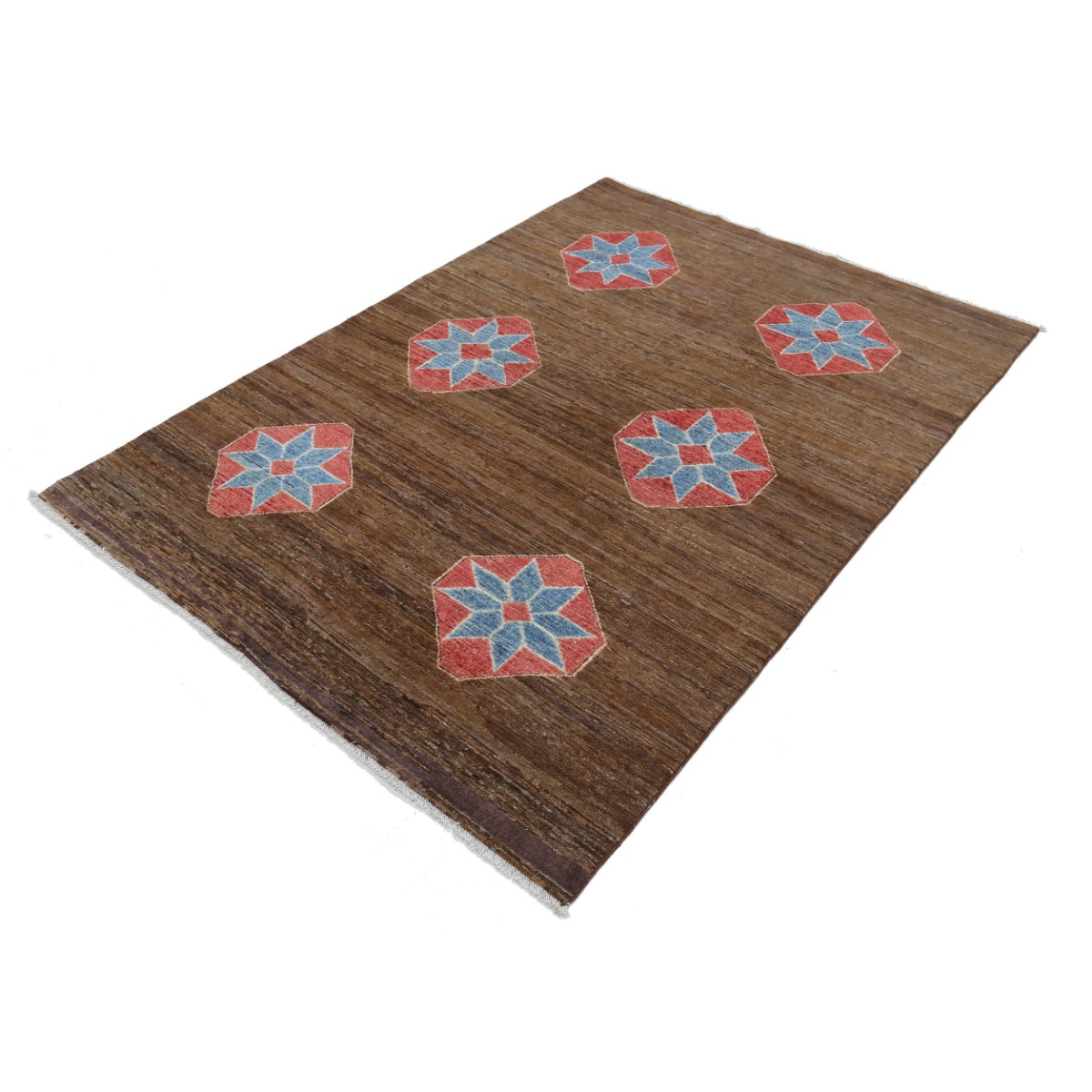 Modcar 5x7 Handmade Double Knotted Washable Wool Rug - Colorful