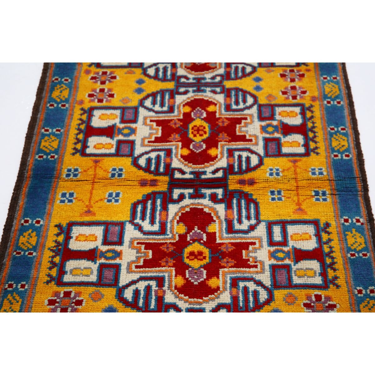 Revival 3x4 Handmade Double Knotted Washable Wool Rug - Colorful