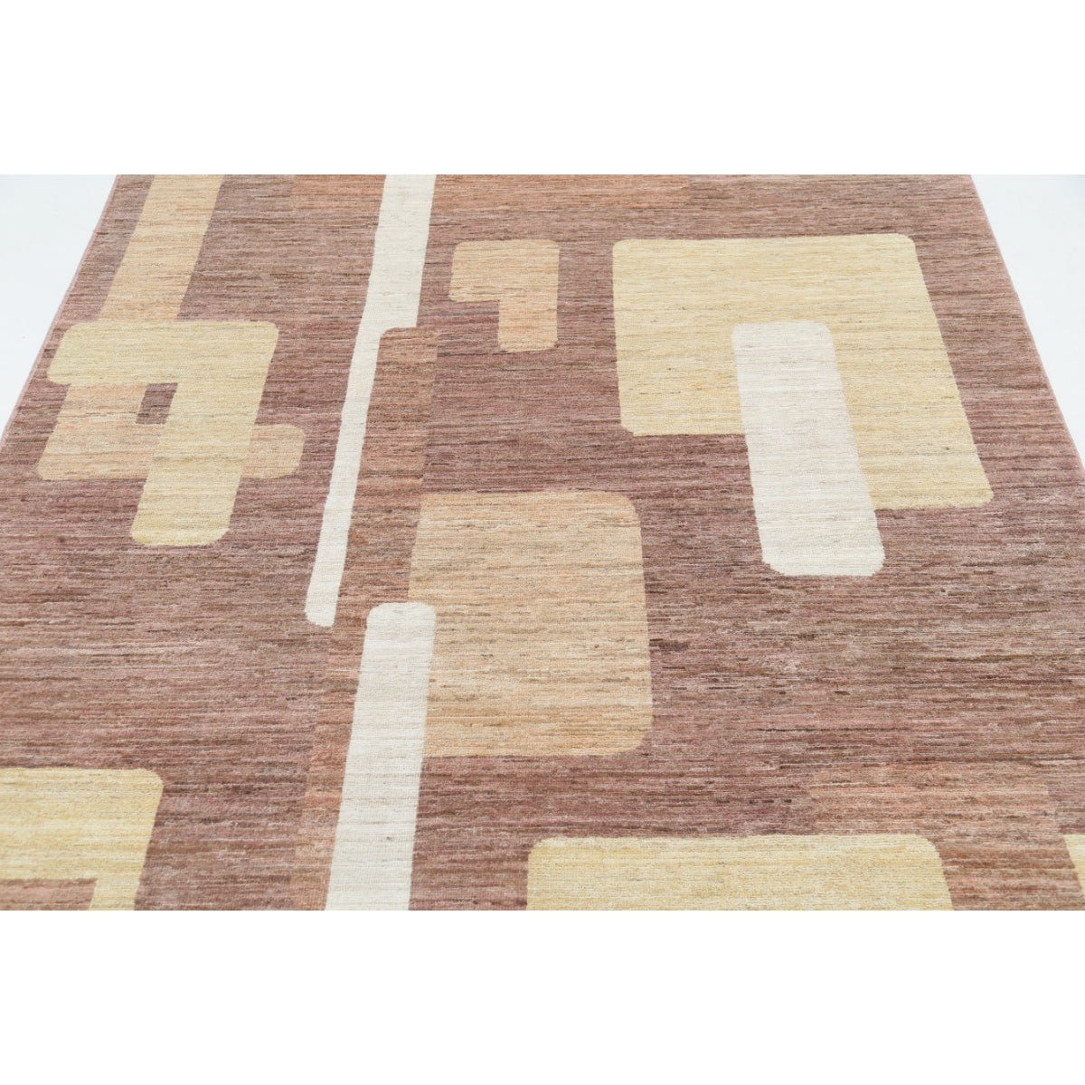 Modcar 5x8 Handmade Double Knotted Washable Wool Rug - Colorful