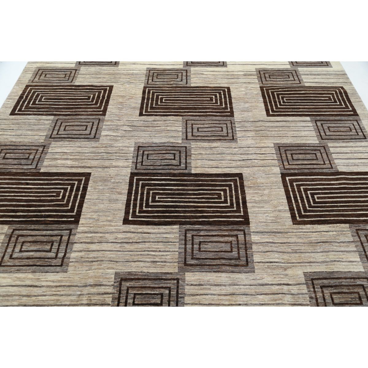 Modcar 8x10 Handmade Double Knotted Washable Wool Rug - Colorful