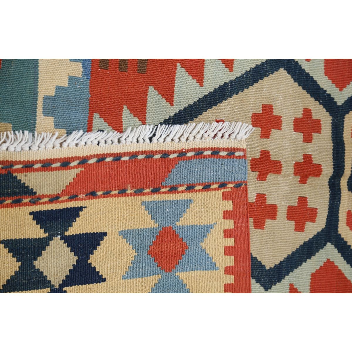Kafkaas 5x7 Hand Woven Washable Wool Rug - Colorful