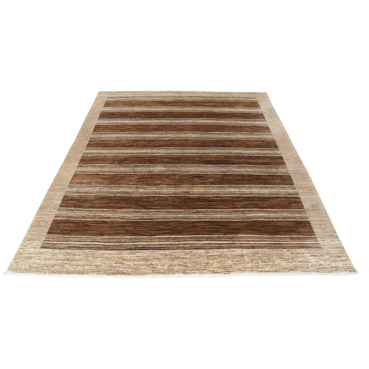 Modcar 7x8 Handmade Double Knotted Washable Wool Rug - Colorful