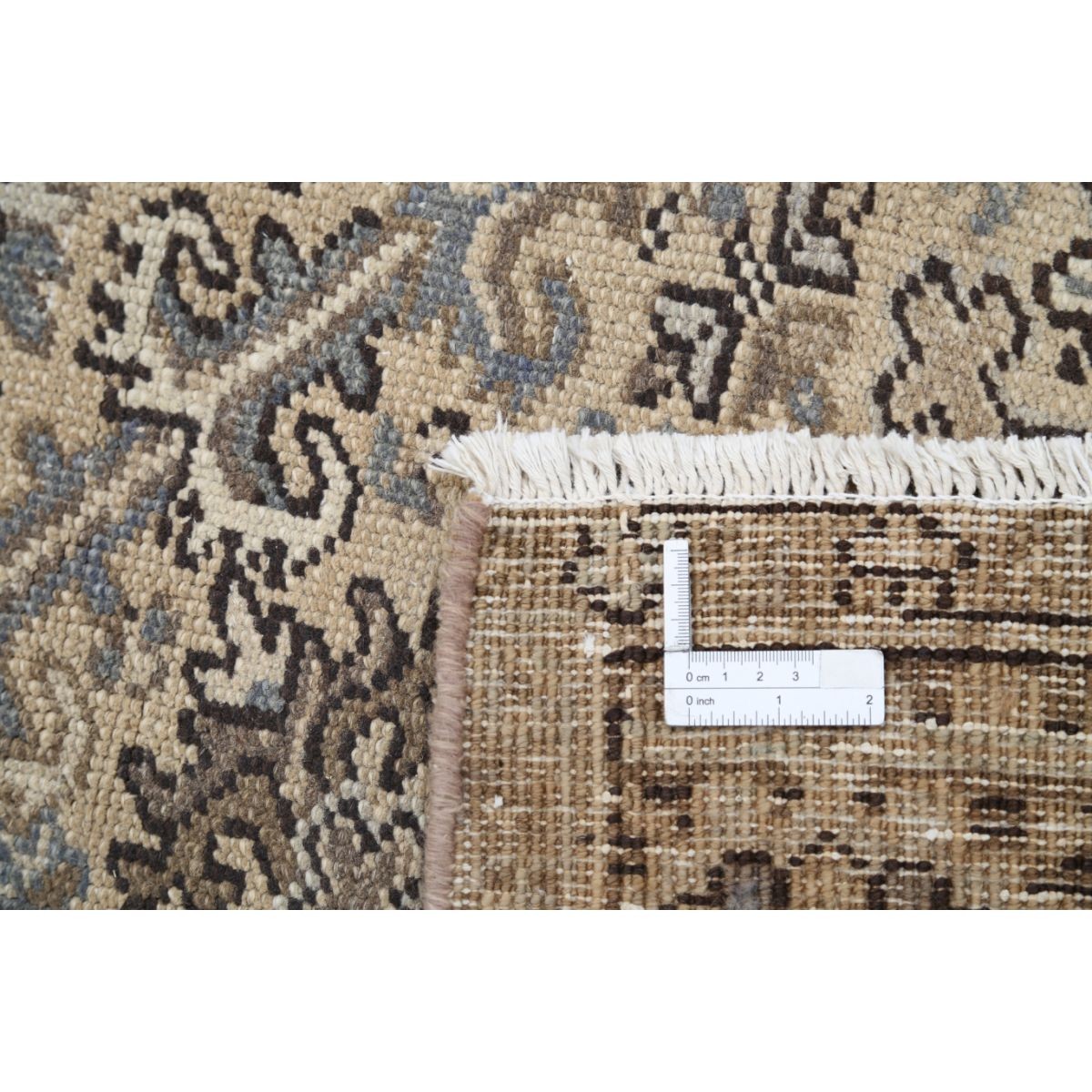 Vintage 8x12 Handmade Double Knotted Washable Wool Rug - Soft Hues