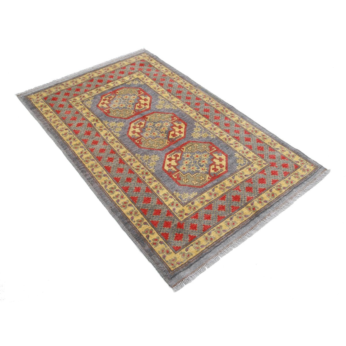 Revival 3x5 Handmade Double Knotted Washable Wool Rug - Colorful