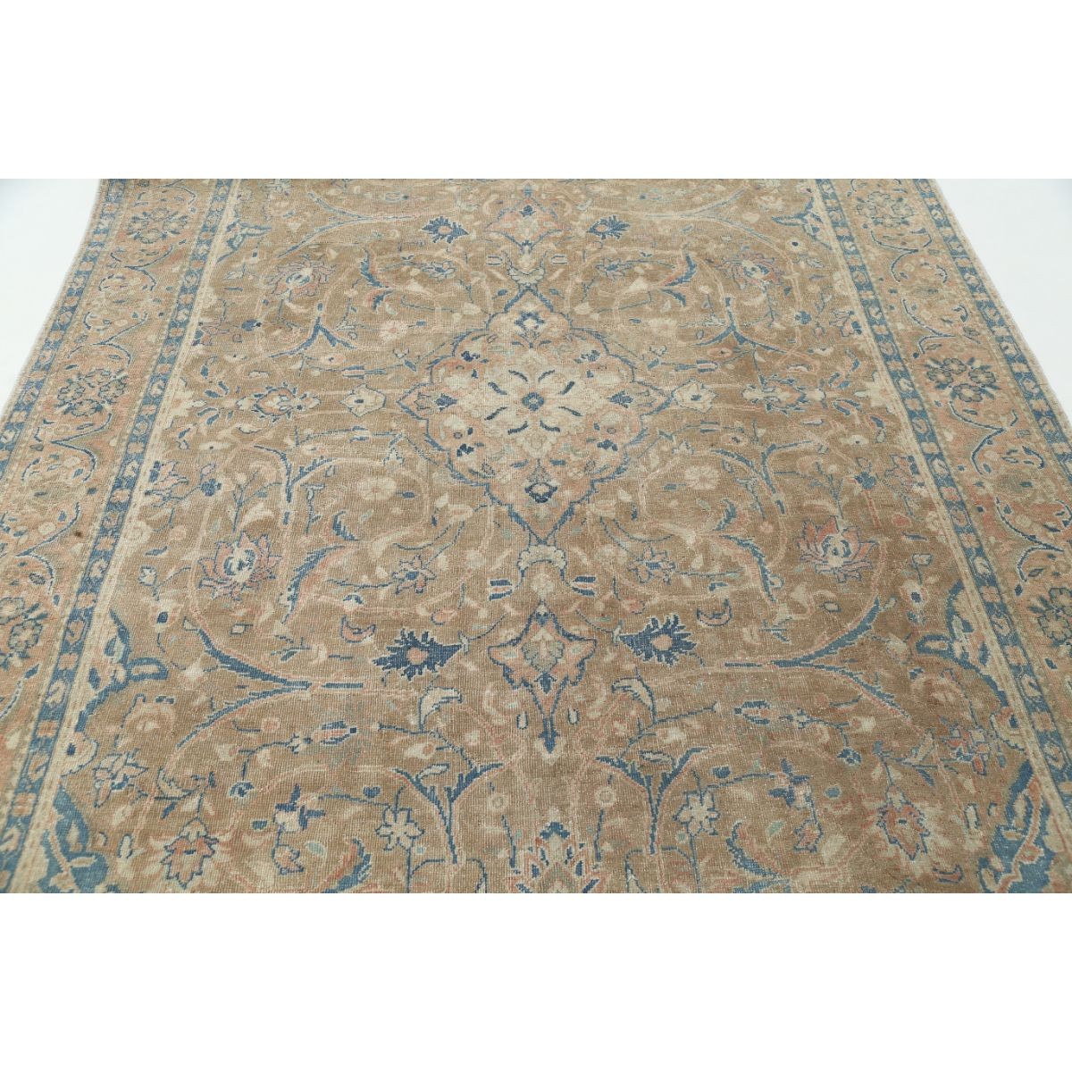 Vintage 7x11 Handmade Double Knotted Washable Wool Rug - Soft Hues