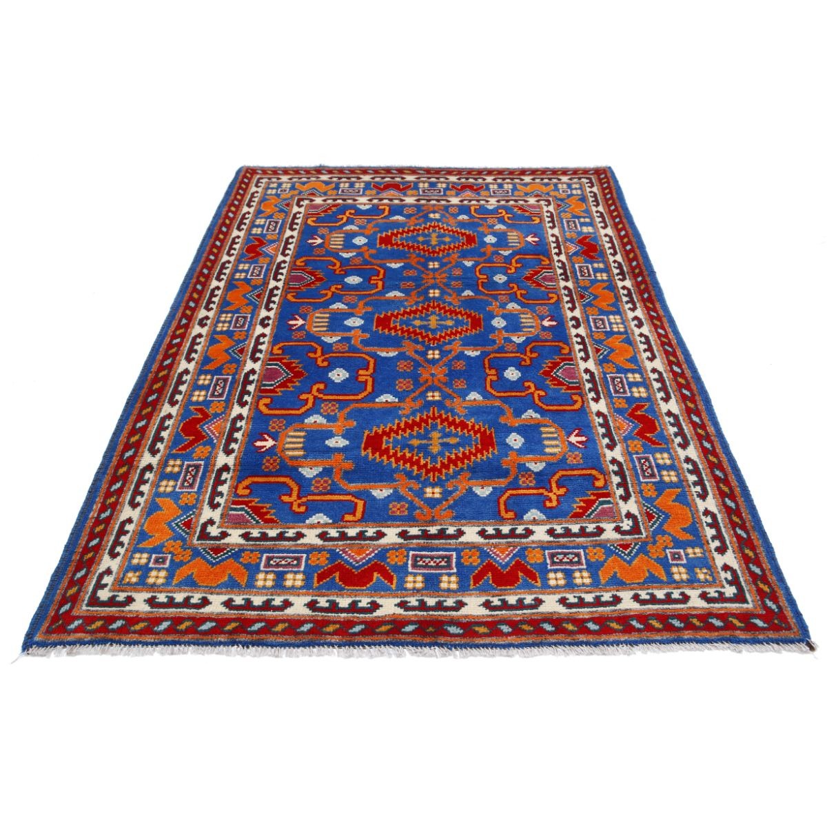 Revival 5x7 Handmade Double Knotted Washable Wool Rug - Colorful