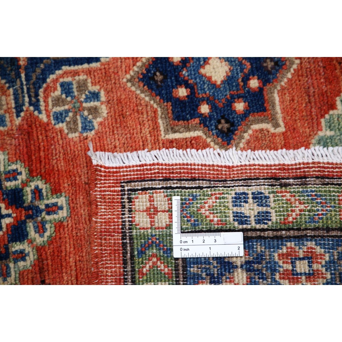Kazak 8x10 Handmade Double Knotted Washable Wool Rug - Colorful