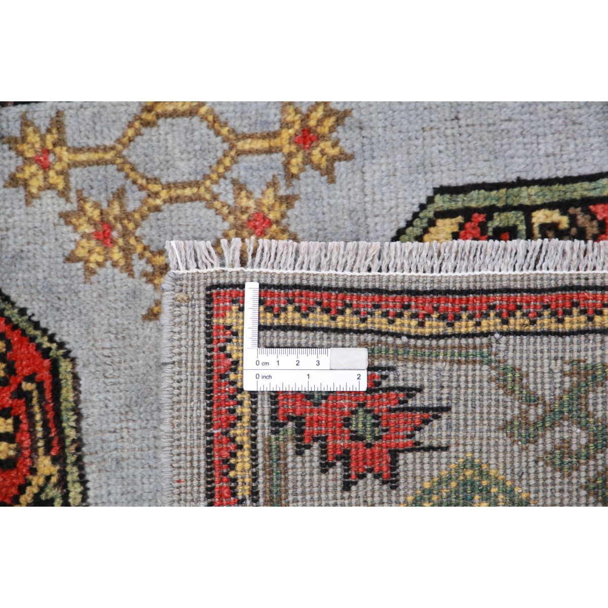 Revival 3x3 Handmade Double Knotted Washable Wool Rug - Colorful