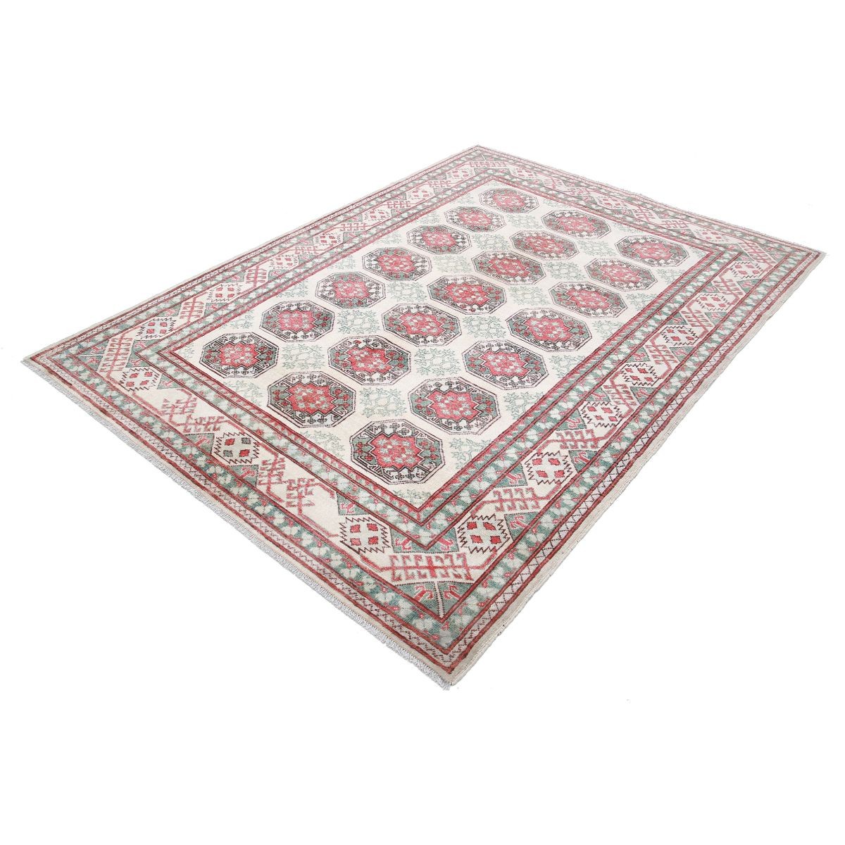 Revival 6x8 Handmade Double Knotted Washable Wool Rug - Colorful