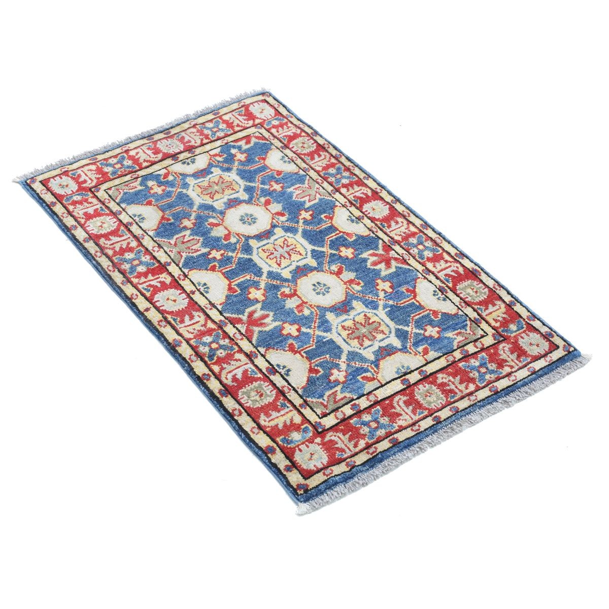 Revival 2x3 Handmade Double Knotted Washable Wool Rug - Colorful