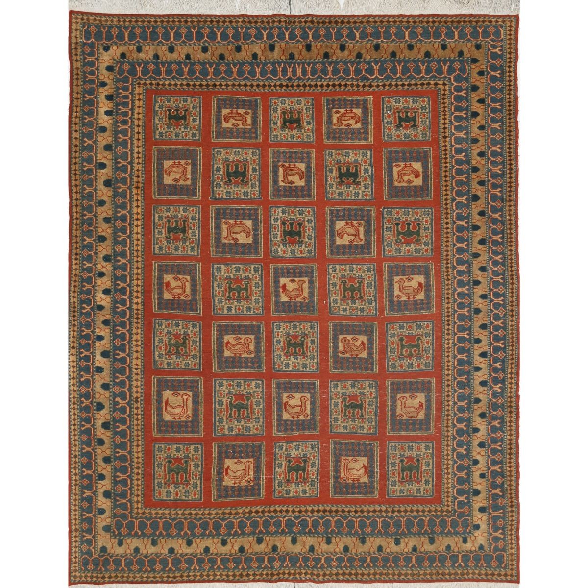 Sumak 5x7 Hand Woven Washable Wool Rug - Colorful