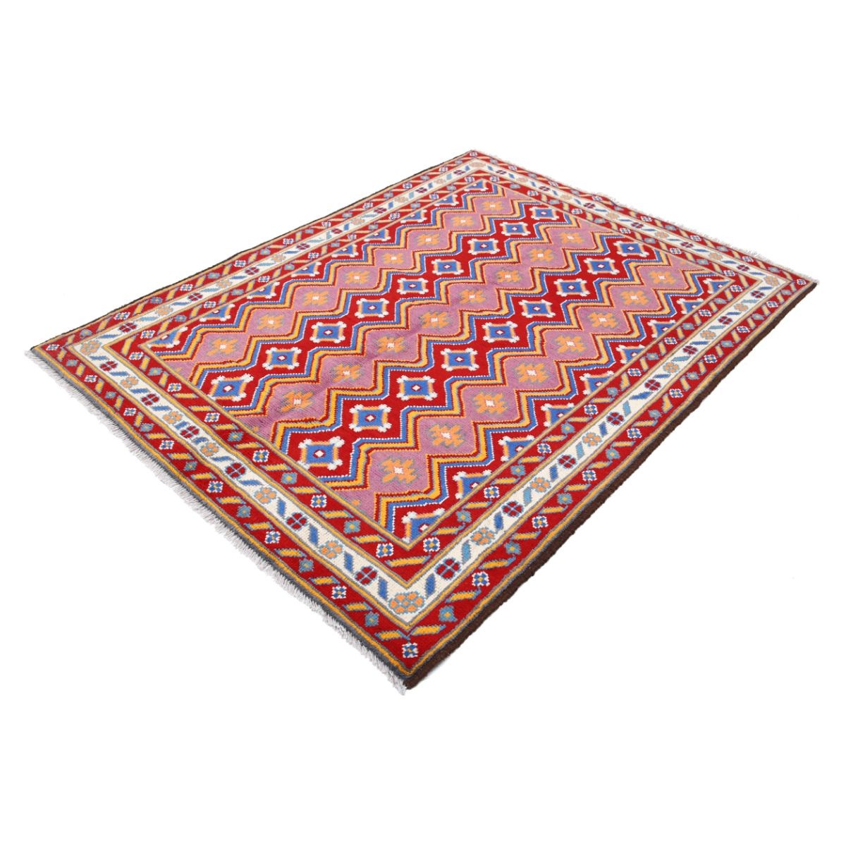 Revival 5x7 Handmade Double Knotted Washable Wool Rug - Colorful