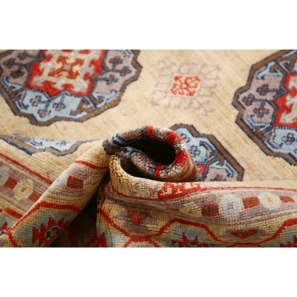 Revival 8x10 Handmade Double Knotted Washable Wool Rug - Colorful