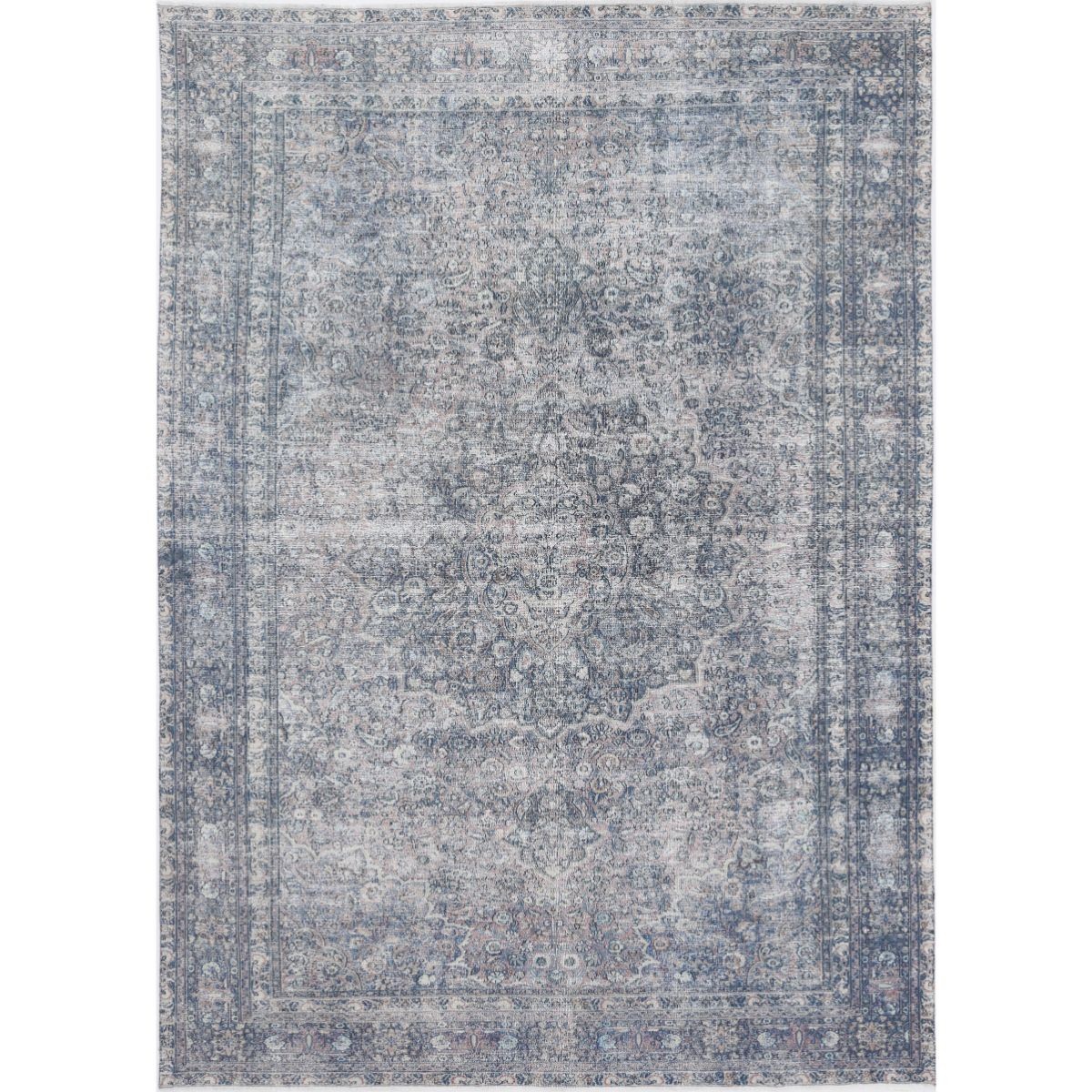 Vintage 11x15 Handmade Double Knotted Washable Wool Rug - Soft Hues
