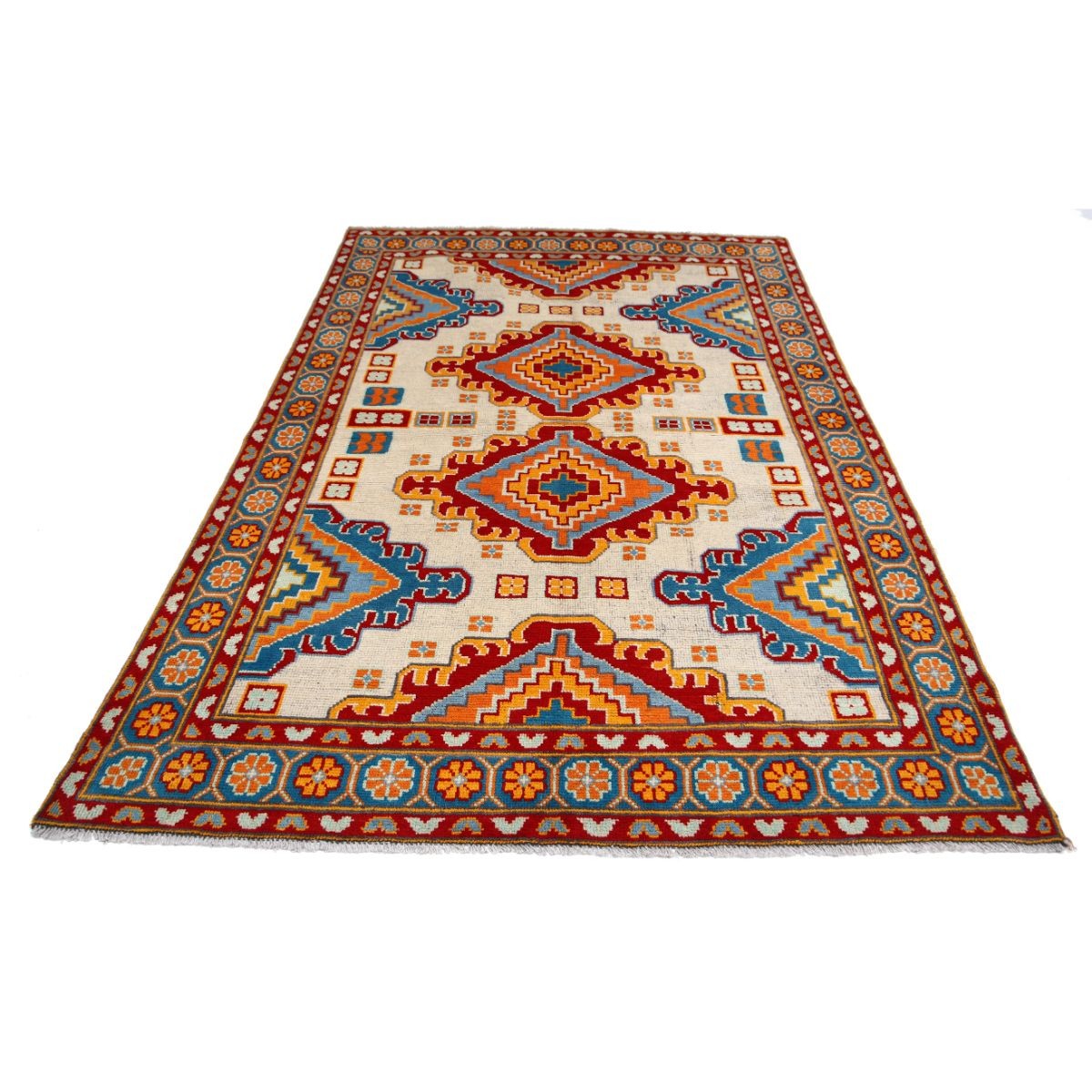 Revival 6x8 Handmade Double Knotted Washable Wool Rug - Colorful