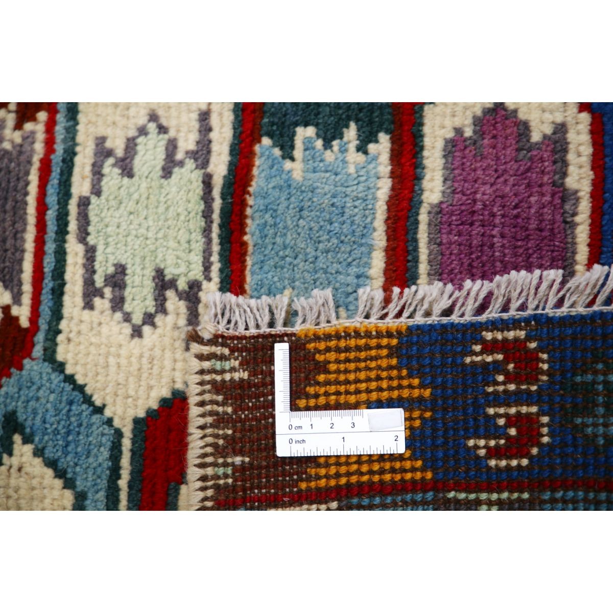 Revival 3x4 Handmade Double Knotted Washable Wool Rug - Colorful