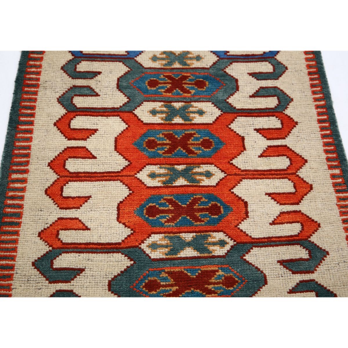 Revival 3x4 Handmade Double Knotted Washable Wool Rug - Colorful