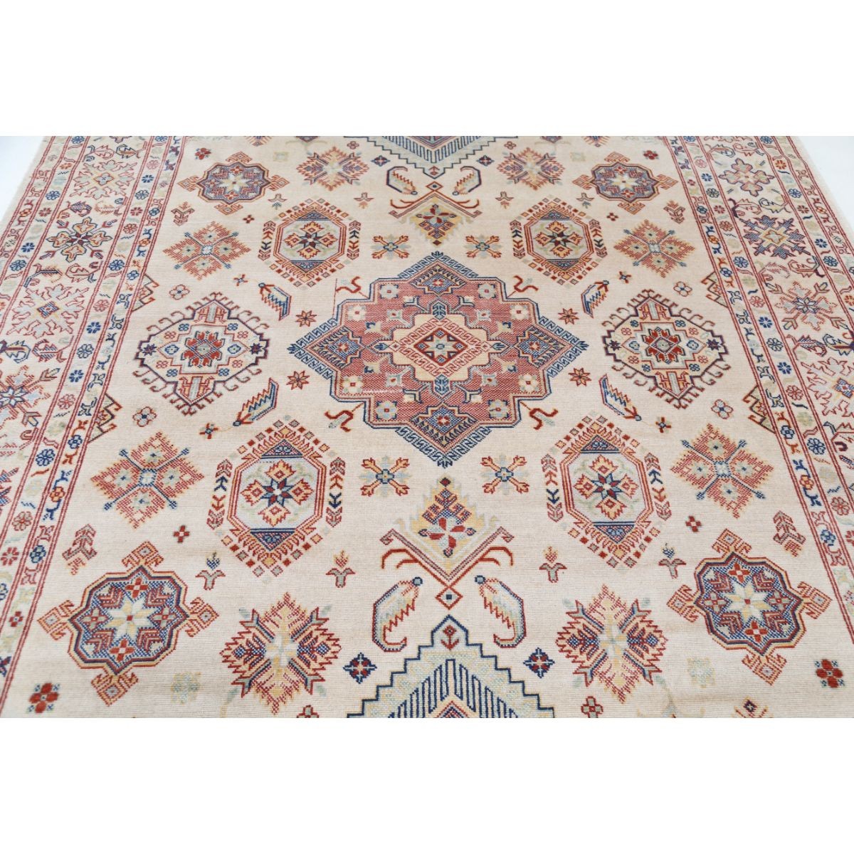 Kazak 8x9 Machine-Made Washable Wool Rug - Colorful