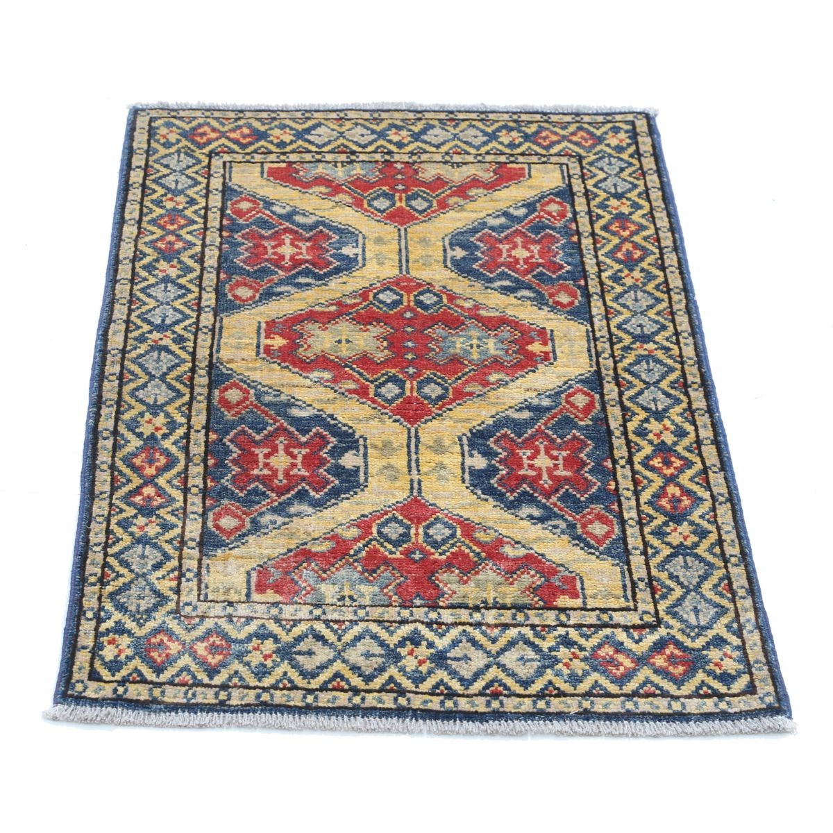Revival 2x3 Handmade Double Knotted Washable Wool Rug - Colorful