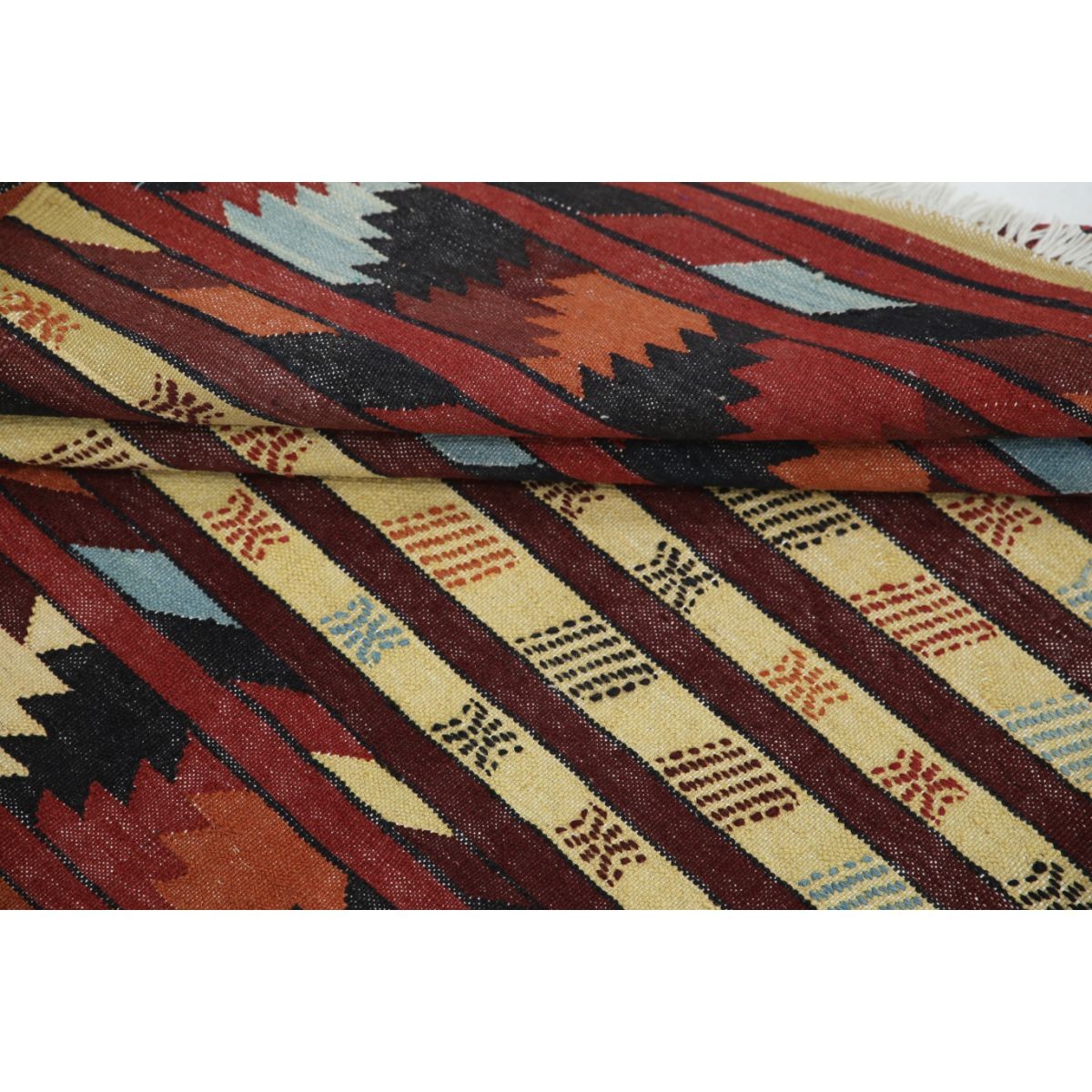 Maliki 3x5 Hand Woven Washable Wool Rug - Colorful