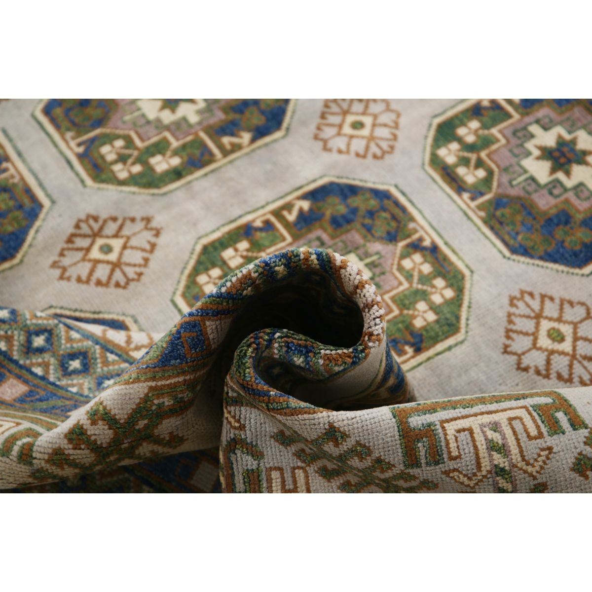 Revival 8x11 Handmade Double Knotted Washable Wool Rug - Colorful