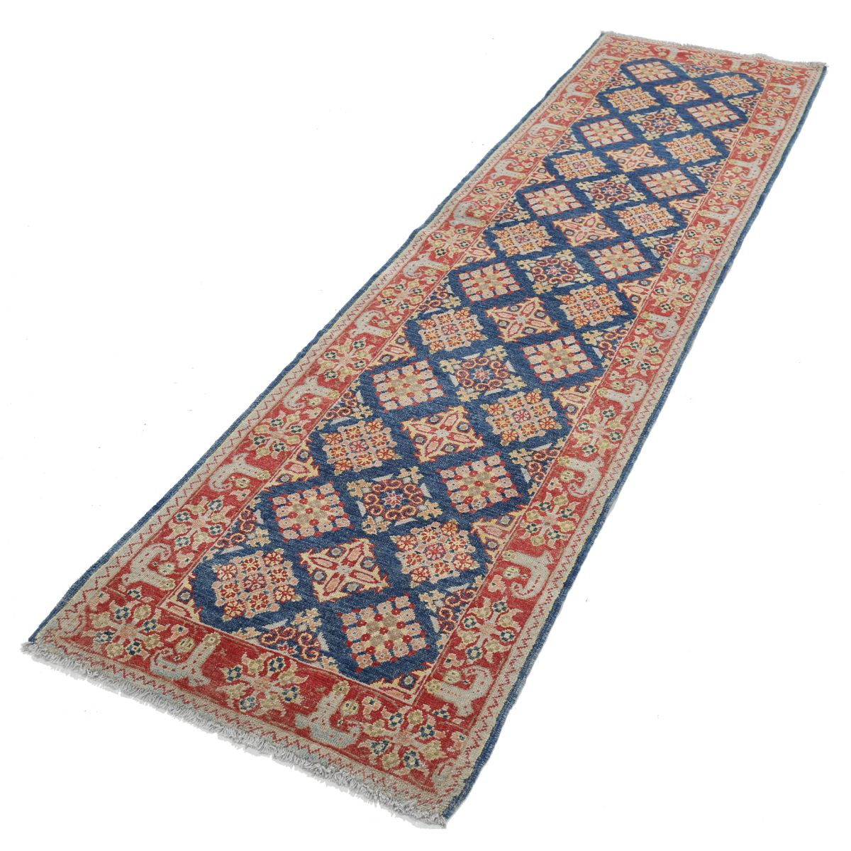 Revival 3x9 Handmade Double Knotted Washable Wool Runner - Colorful