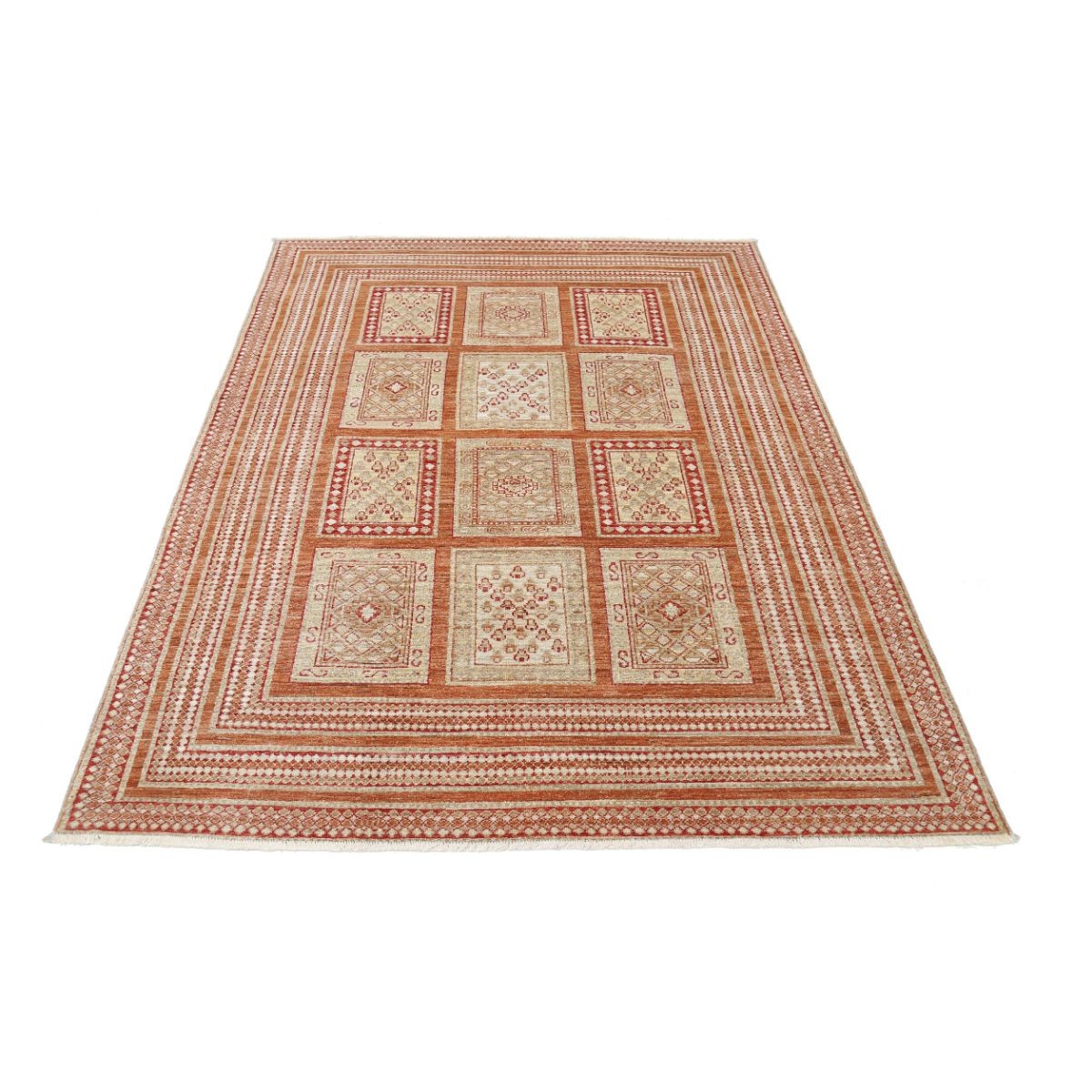 Bakhtiari 5x7 Handmade Double Knotted Washable Wool Rug - Colorful