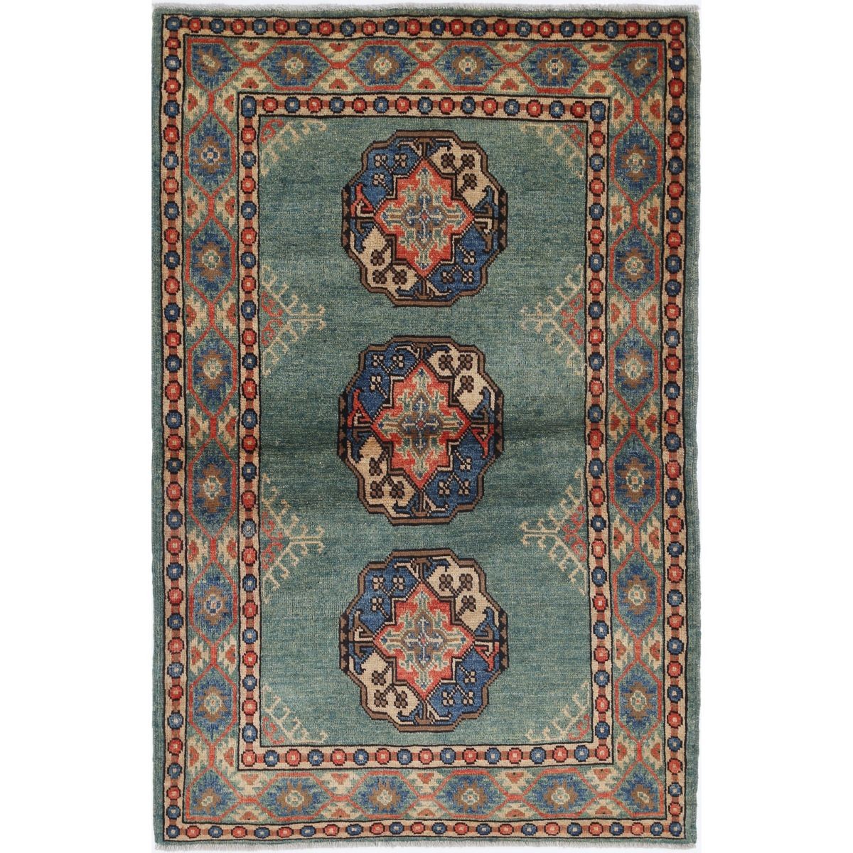 Revival 3x5 Handmade Double Knotted Washable Wool Rug - Colorful