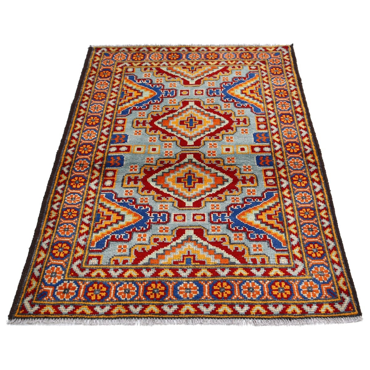 Revival 3x5 Handmade Double Knotted Washable Wool Rug - Colorful