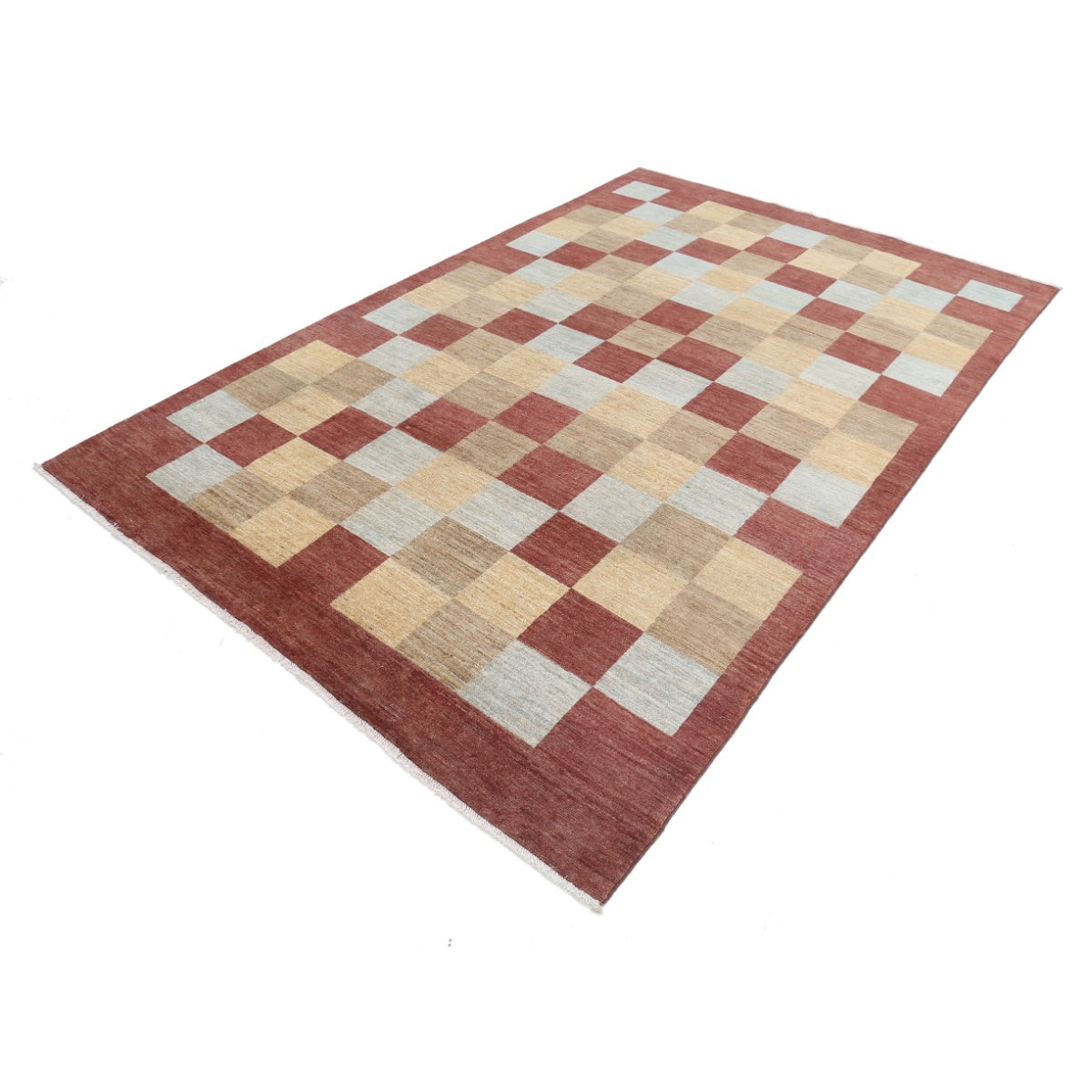 Modcar 6x10 Handmade Double Knotted Washable Wool Rug - Colorful