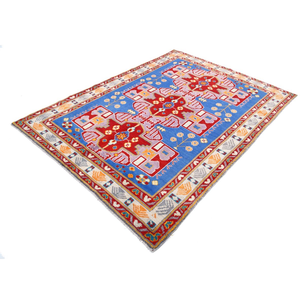 Revival 5x8 Handmade Double Knotted Washable Wool Rug - Colorful