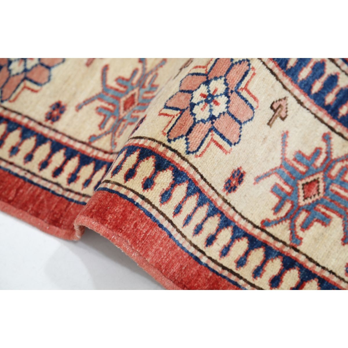 Kazak 6x8 Handmade Double Knotted Washable Wool Rug - Colorful