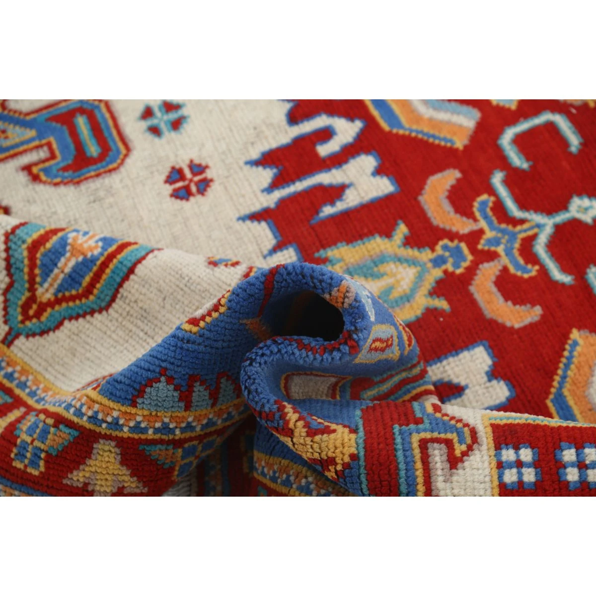 Revival 5x6 Handmade Double Knotted Washable Wool Rug - Colorful