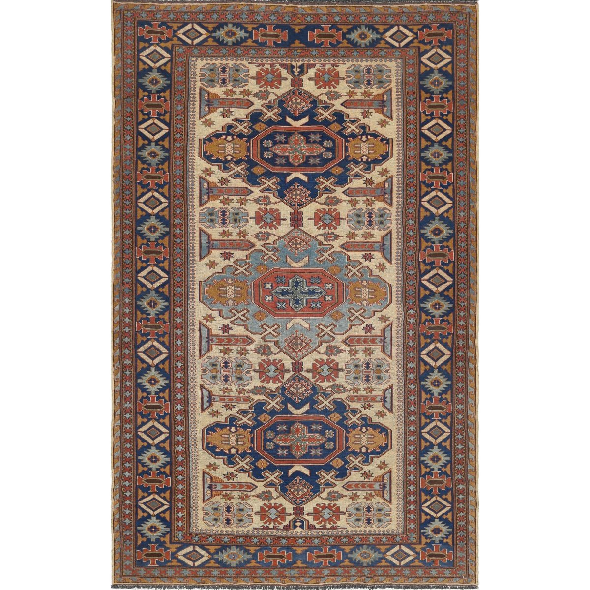 Sumak 5x9 Hand Woven Washable Wool Rug - Colorful