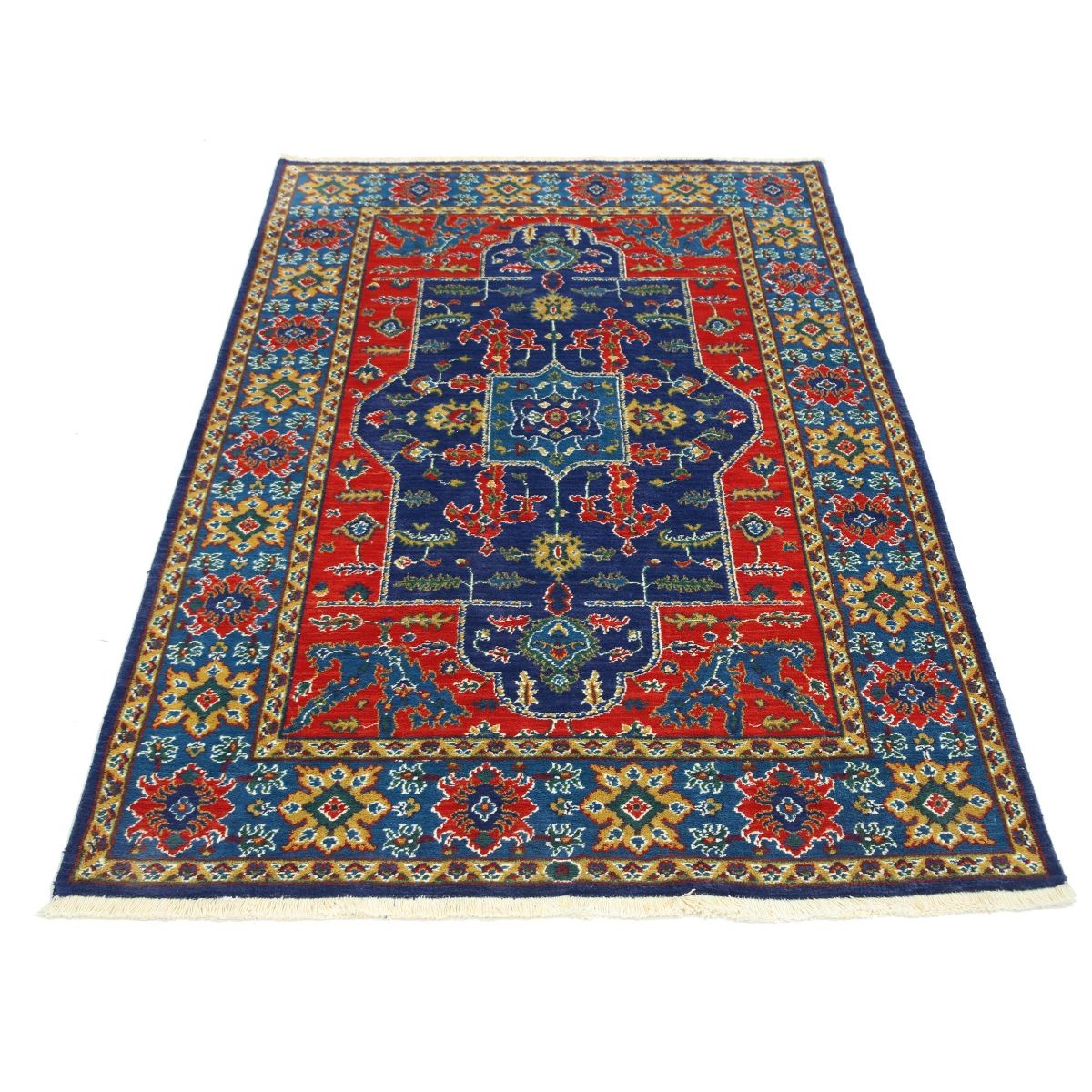 Gulshan-4'0" 4x6 Machine-Made Washable Wool Rug - Colorful