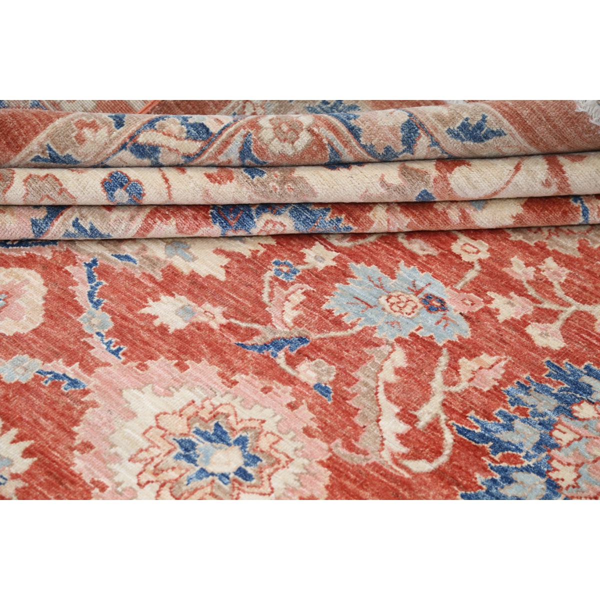 Ziegler 18x26 Handmade Double Knotted Washable Wool Rug - Colorful