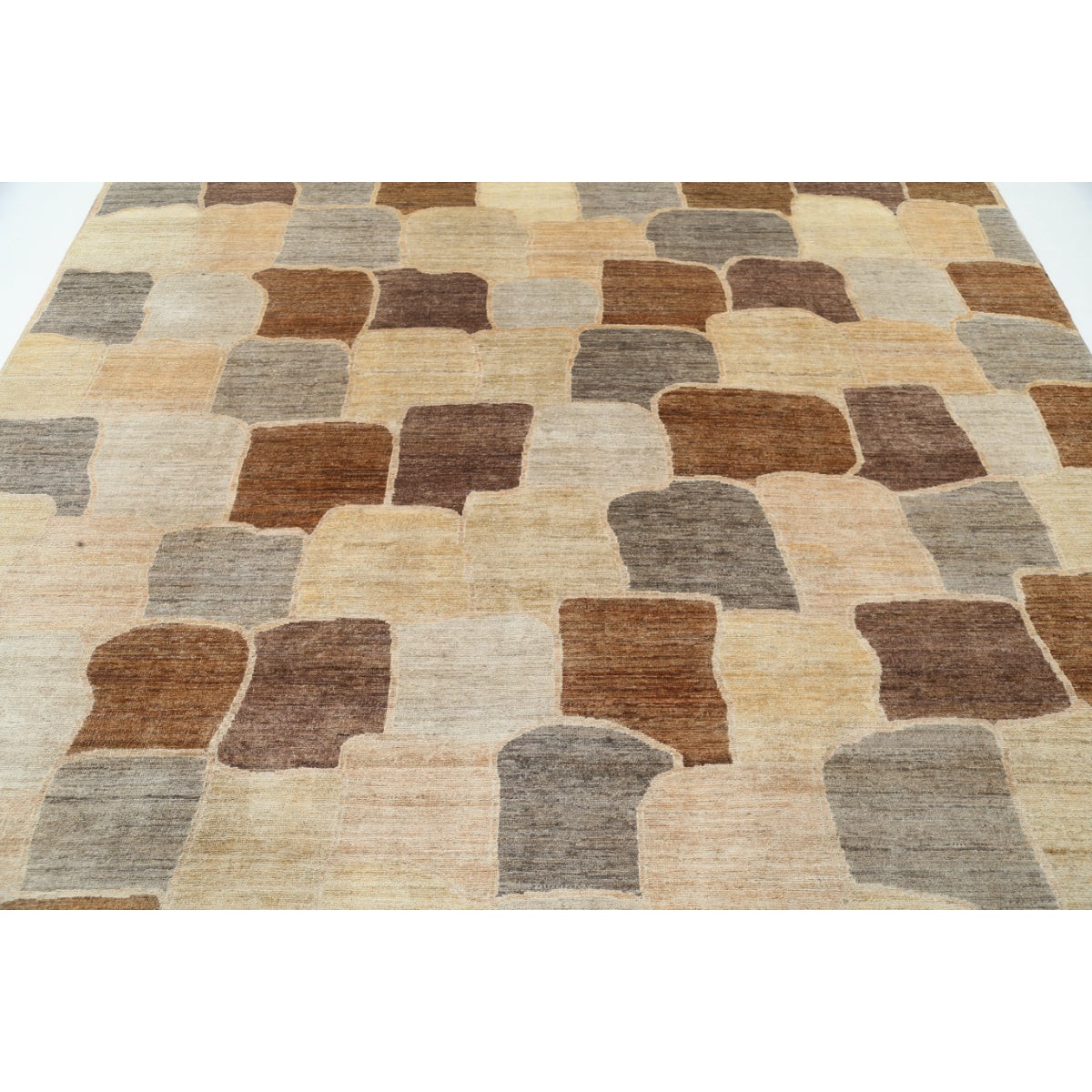 Modcar 8x10 Handmade Double Knotted Washable Wool Rug - Colorful