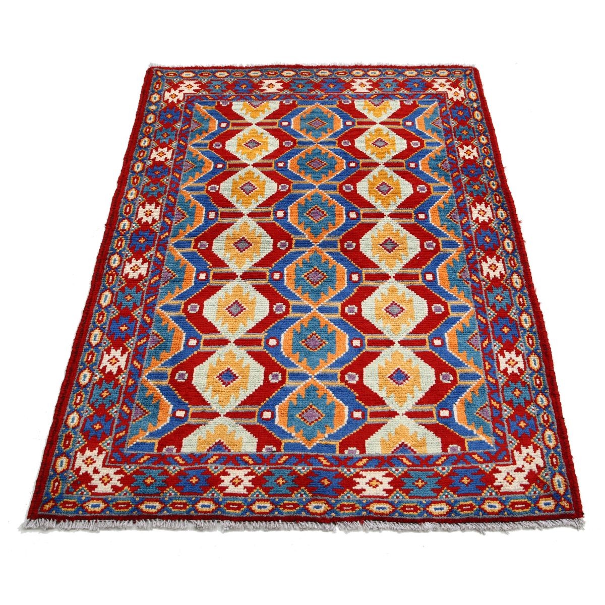 Revival 3x5 Handmade Double Knotted Washable Wool Rug - Colorful