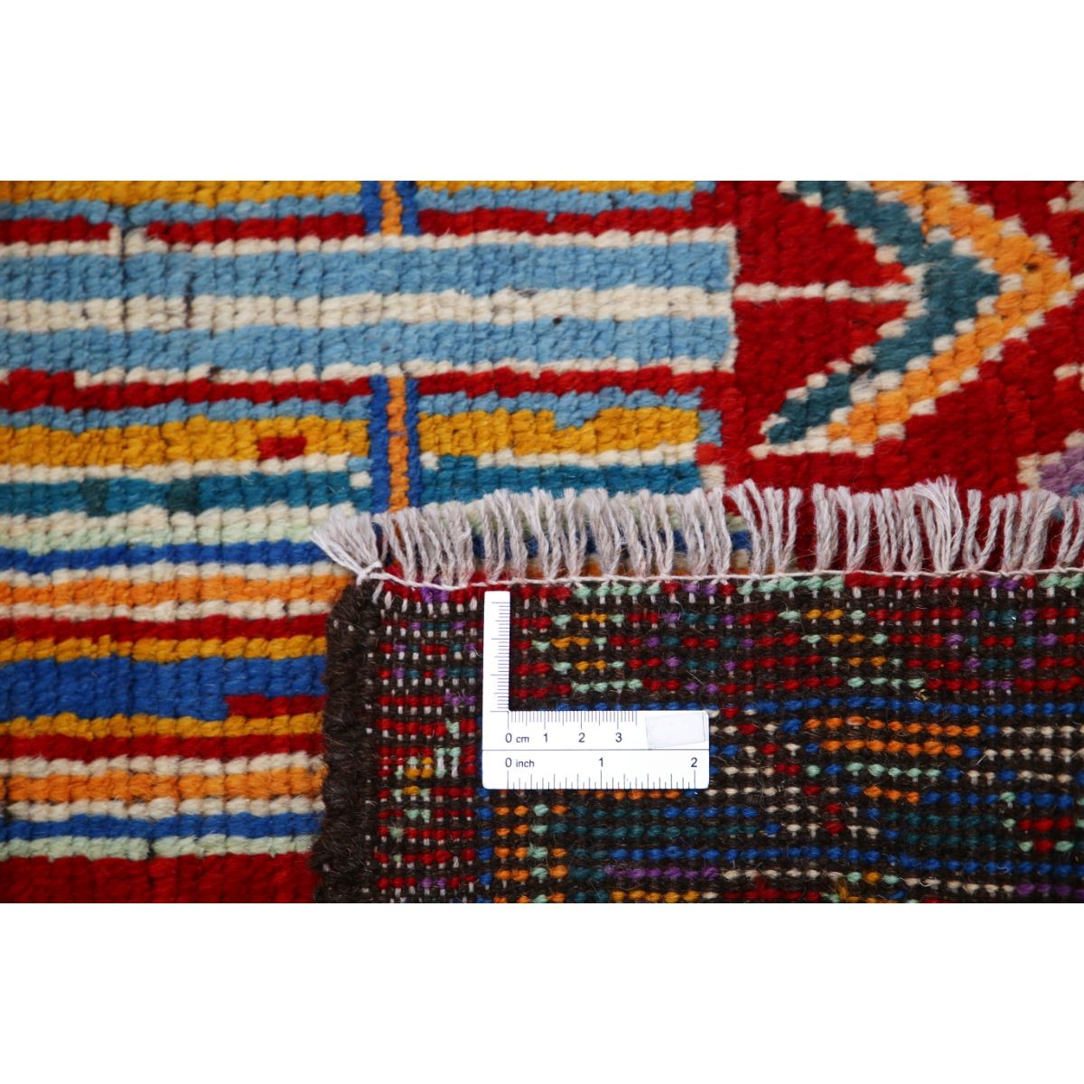 Revival 4x5 Handmade Double Knotted Washable Wool Rug - Colorful