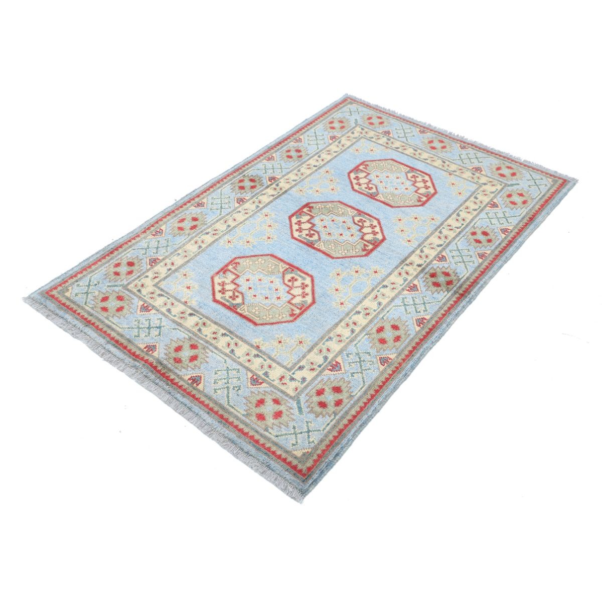 Revival 3x5 Handmade Double Knotted Washable Wool Rug - Colorful