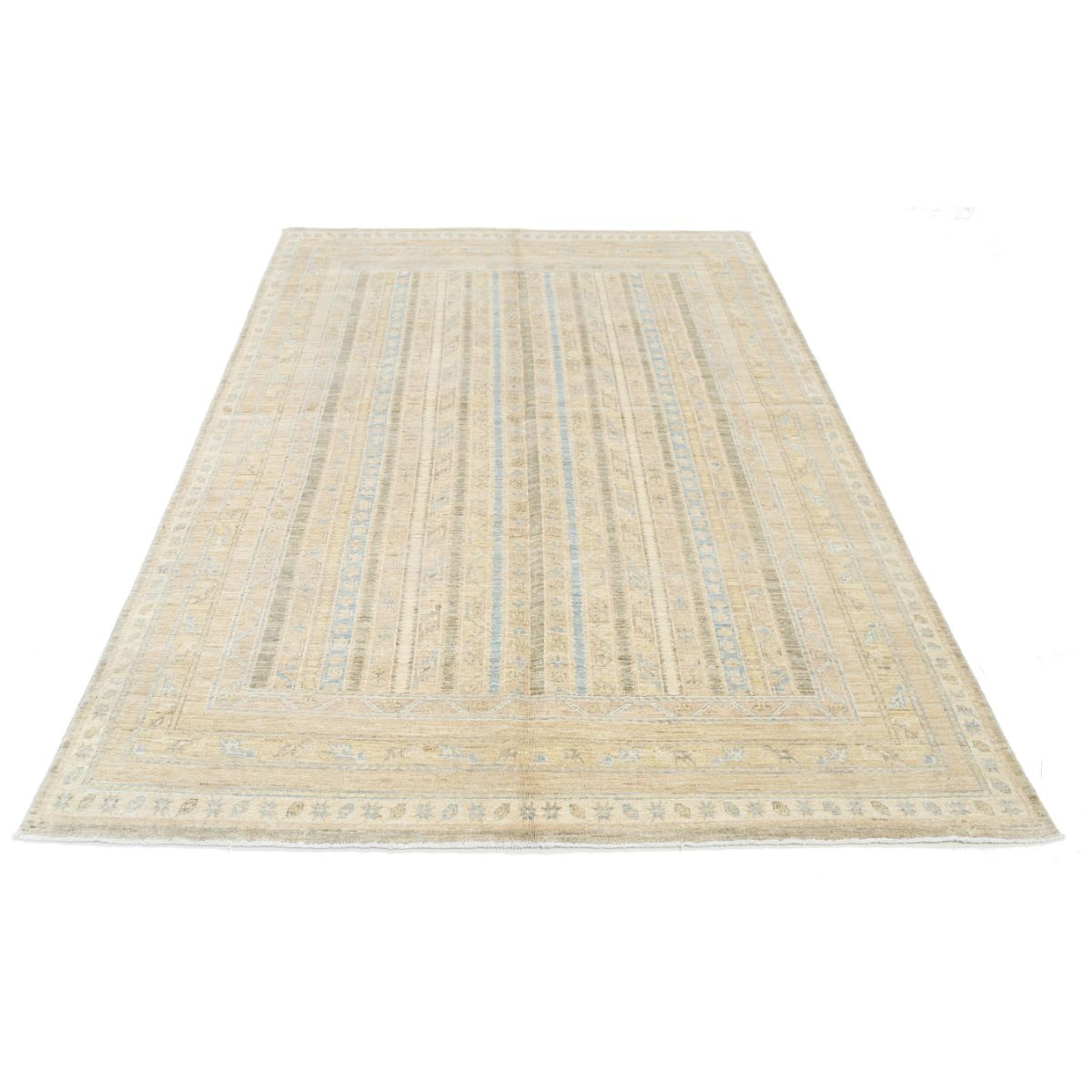 Shaal 6x8 Handmade Double Knotted Washable Wool Rug - Colorful