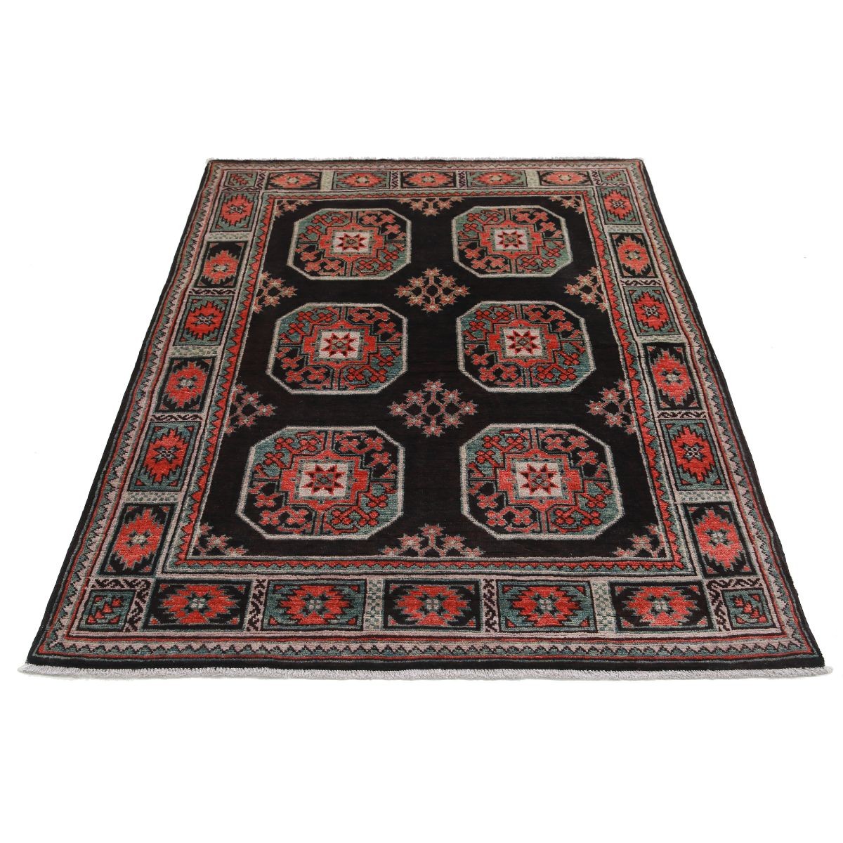 Revival 4x6 Handmade Double Knotted Washable Wool Rug - Colorful