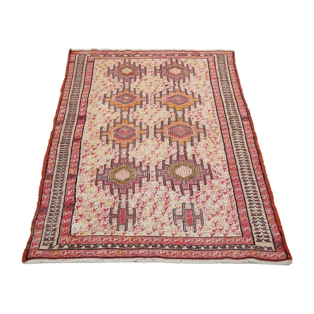 Silki 4x6 Hand Woven Washable Silk Rug - Colorful
