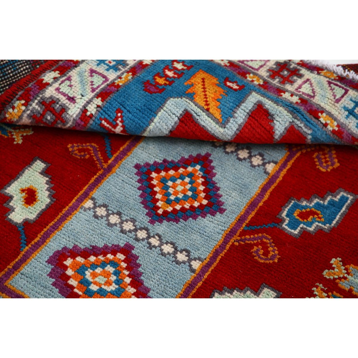 Revival 3x5 Handmade Double Knotted Washable Wool Rug - Colorful