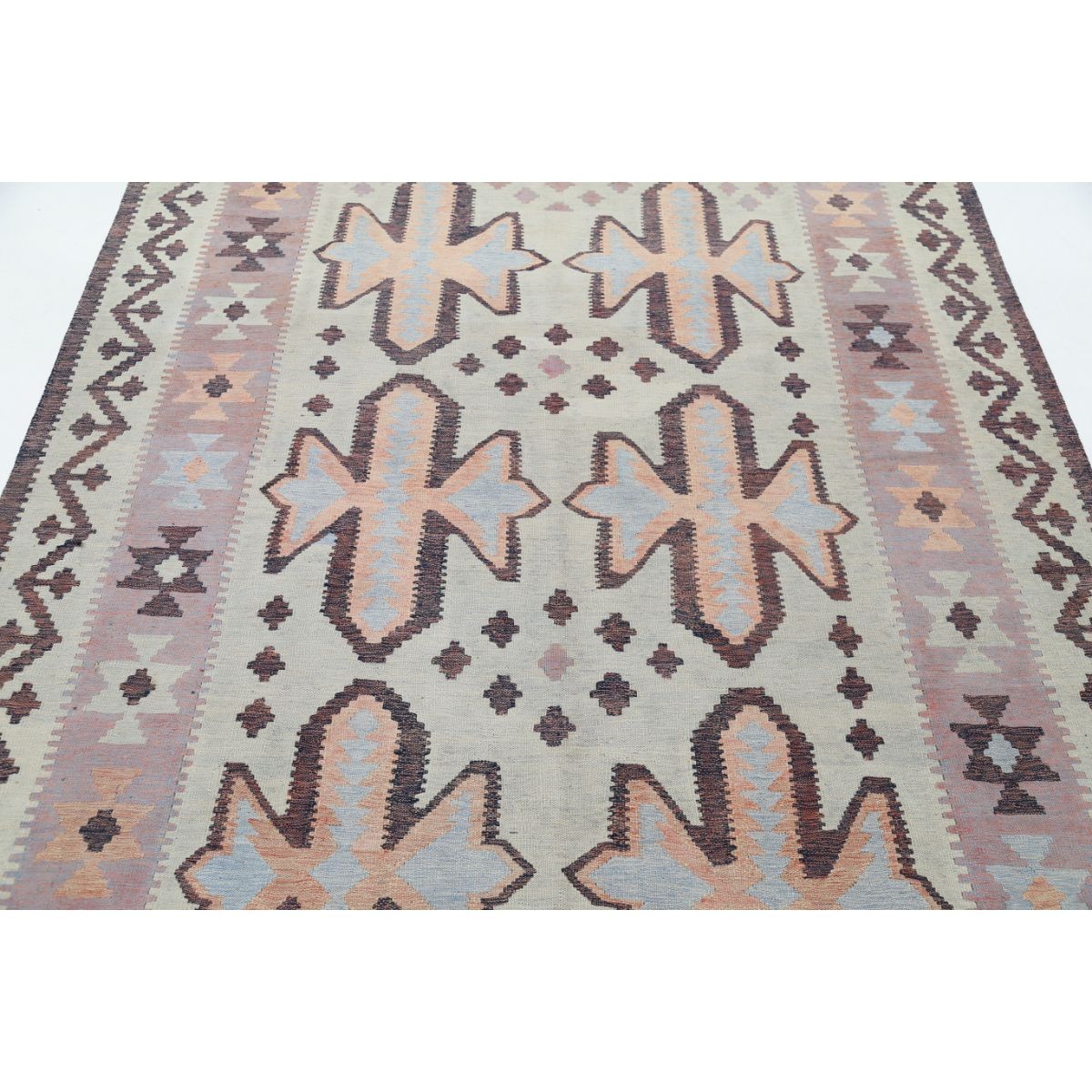 Kafkaas 6x9 Hand Woven Washable Wool Rug - Colorful