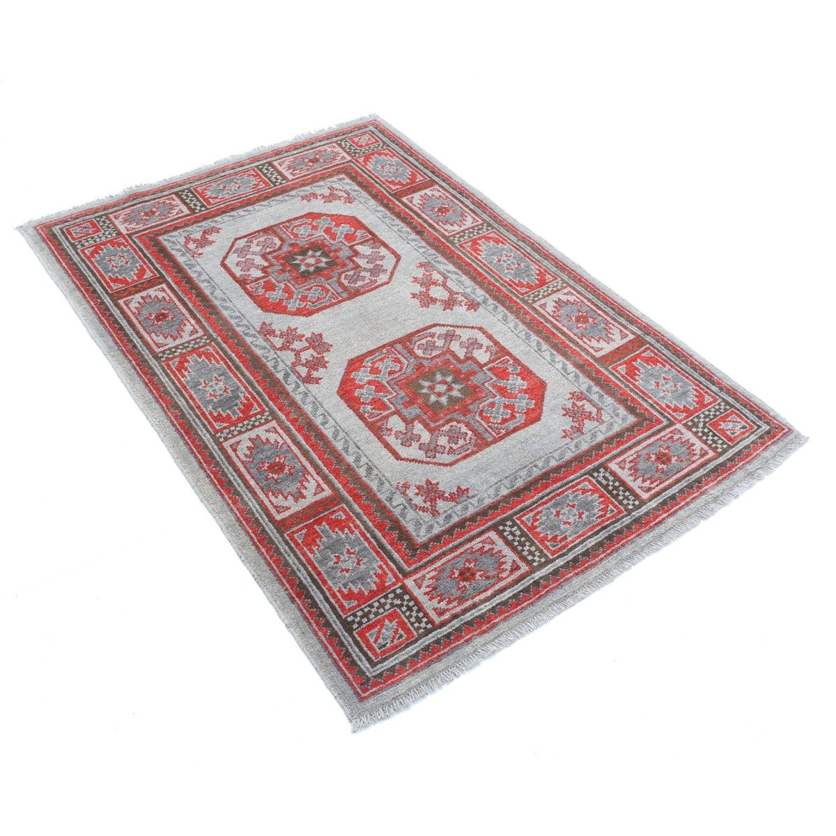 Revival 3x5 Handmade Double Knotted Washable Wool Rug - Colorful